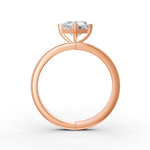 Load image into Gallery viewer, Heart Cut Real Moissanite 3 Prong Solitaire Ring 14K Gold Plated