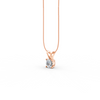 Round Cut Moissanite Solitaire Pendant 14K Yellow Gold Plated