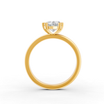Load image into Gallery viewer, Heart Cut Real Moissanite 4 Prong Solitaire Ring 14K Gold Plated