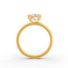 1-5 Ct Heart Cut Real Moissanite 4 Prong Solitaire Ring 14K Yellow Gold Plated