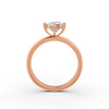 1-5 Ct Cushion Cut Real Moissanite Clow Prong Solitaire Ring 14K Yellow Gold Plated