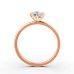 Load image into Gallery viewer, Round Cut Moissanite Solitaire Engagement Ring 14K White Gold Plated