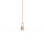 Round Cut Moissanite Solitaire Pendant 14K Gold Plated