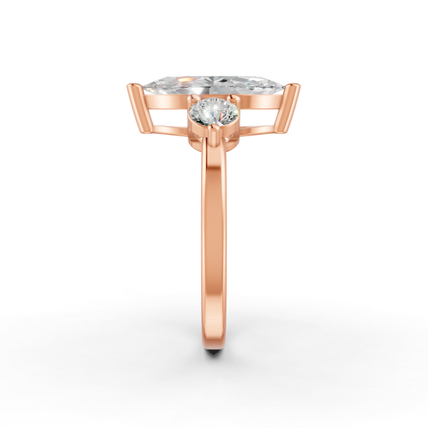 1.89Ct Marquise Cut Moissanite Women's Engagement Ring 14K Yellow Gold Plated