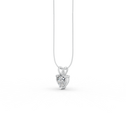 Heart Cut Moissanite Solitaire Pendant 14K Gold Plated