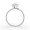 1-5 Ct Round Cut Real Moissanite 5 Prong Solitaire Ring 14K Yellow Gold Plated