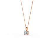 Asscher Cut Moissanite Solitaire Pendant in 14K Gold Plated