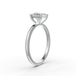 Load image into Gallery viewer, Princess Cut Real Moissanite 4 Prong Solitaire Ring 14K Gold Plated
