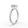 1-5 Ct Princess Cut Real Moissanite 4 Prong Solitaire Ring 14K Yellow Gold Plated