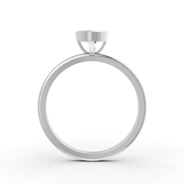 1-5 Ct Marquise Cut Real Moissanite Bezel Set Solitaire Ring 14K Yellow Gold Plated