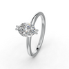 1-5 Ct Oval Cut Real Moissanite Double Prong Solitaire Ring 14K Yellow Gold Plated