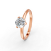 1-5 Ct Round Cut Real Moissanite 3 Prong Solitaire Ring 14K Yellow Gold Plated