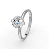 1-5 Ct Round Cut Real Moissanite 2 Prong Solitaire Ring 14K Yellow Gold Plated