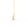 Princess Cut Moissanite Solitaire Pendant 14K Yellow Gold Plated