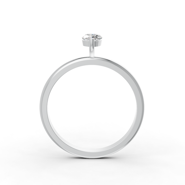 1-5 Ct Marquise Cut Real Moissanite 2 Prong Solitaire Ring 14K Yellow Gold Plated