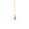Round Cut Moissanite Solitaire Pendant 14K Yellow Gold Plated