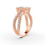 Load image into Gallery viewer, 3Ct Princess Cut Moissanite Women Engagement Ring 14K Gold Plated