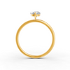 1-5 Ct Oval Cut Real Moissanite 2 Prong Solitaire Ring 14K Yellow Gold Plated