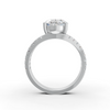 3.83Ct Oval Cut Moissanite Women Engagement Ring 14K Gold Plated