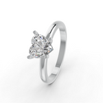 Load image into Gallery viewer, Heart Cut Real Moissanite 4 Prong Solitaire Ring 14K Gold Plated