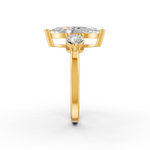 Load image into Gallery viewer, 2Ct Marquise Cut Moissanite Women's Engagement Ring 14K Yellow Gold Plated