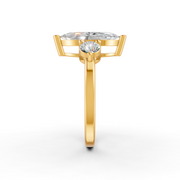 2Ct Marquise Cut Moissanite Women's Engagement Ring 14K Yellow Gold Plated