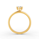 Load image into Gallery viewer, Marquise Cut Real Moissanite 6 Prong Solitaire Ring 14K Gold Plated