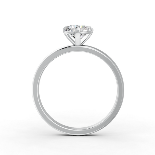 1-5 Ct Round Cut Real Moissanite 3 Prong Solitaire Ring 14K Yellow Gold Plated