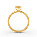 Load image into Gallery viewer, Marquise Cut Real Moissanite Bezel Set Solitaire Ring 14K Gold Plated