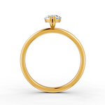 Load image into Gallery viewer, Oval Cut Real Moissanite Double Prong Solitaire Ring 14K Gold Plated