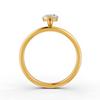 1-5 Ct Oval Cut Real Moissanite Double Prong Solitaire Ring 14K Yellow Gold Plated