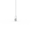 Round Cut Moissanite Solitaire Pendant 14K Yellow Gold Plated