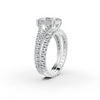 4Ct Radiant Cut Moissanite Bridal Engagement Ring 14K Yellow Gold Plated