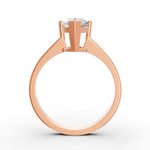 Load image into Gallery viewer, Pear Cut Real Moissanite 3 Prong Solitaire Ring 14K Gold Plated