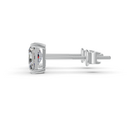 Radiant Cut Real Moissanite 4 Prong Solitaire Stud Earrings Screw Back 14K Gold Plated