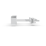 Load image into Gallery viewer, Emerald Cut Real Moissanite Bezel Set Solitaire Stud Earrings Screw Back 14K Gold Plated