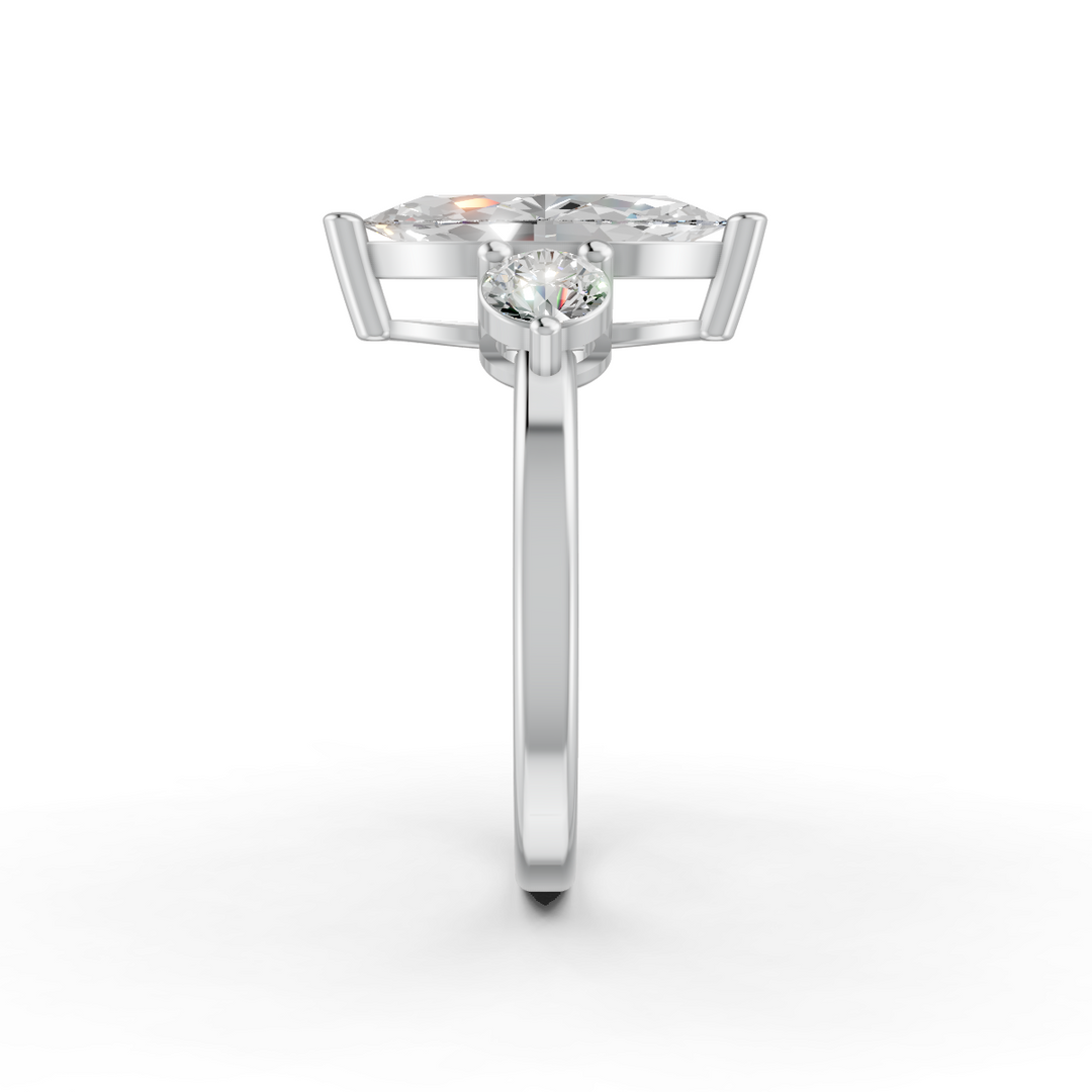 2Ct Marquise Cut Moissanite Women's Engagement Ring 14K Yellow Gold Plated