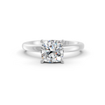 Load image into Gallery viewer, Cushion Cut Real Moissanite 4 Prong Solitaire Ring 14K Gold Plated
