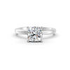 1-5 Ct Cushion Cut Real Moissanite 4 Prong Solitaire Ring 14K Yellow Gold Plated