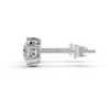 Round Cut Real Moissanite 6 Prong Solitaire Stud Earrings 14K Gold Plated