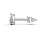 Load image into Gallery viewer, Pear Cut Real Moissanite 3 Prong Solitaire Stud Earrings Screw Back 14K Gold Plated