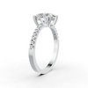1.85Ct Oval Cut Moissanite Women Engagement Ring 14K Yellow Gold Plated