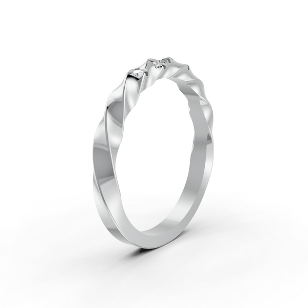 0.04Ct Round Cut Moissanite Women Engagement Ring 14K Gold Plated