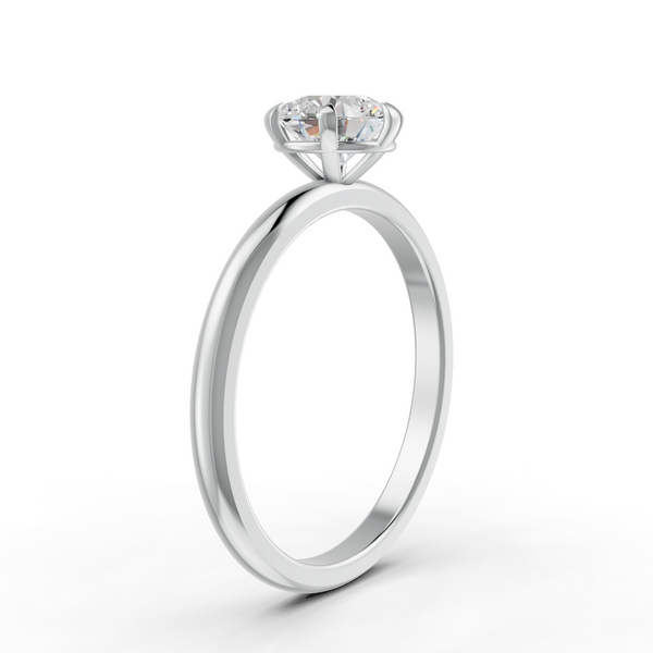 1-5 Ct Round Cut Moissanite Solitaire Engagement Ring 14K Yellow Gold Plated