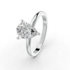 1-5 Ct Pear Cut Real Moissanite Claw Prong Solitaire Ring 14K Yellow Gold Plated