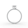 1-5 Ct Emerald Cut Real Moissanite Bezel Set Solitaire Ring 14K Yellow Gold Plated