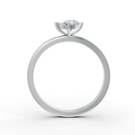 Load image into Gallery viewer, Oval Cut Real Moissanite 4 Prong Solitaire Ring 14K Gold Plated