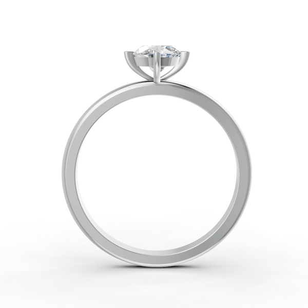 1-5 Ct Oval Cut Real Moissanite 4 Prong Solitaire Ring 14K Yellow Gold Plated