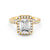 2Ct Emerald Cut Moissanite Engagement Ring 14K Gold Plated