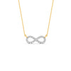 0.33Ct Round Cut Moissanite Infinity Pendant Necklace 14K Yellow Gold Plated